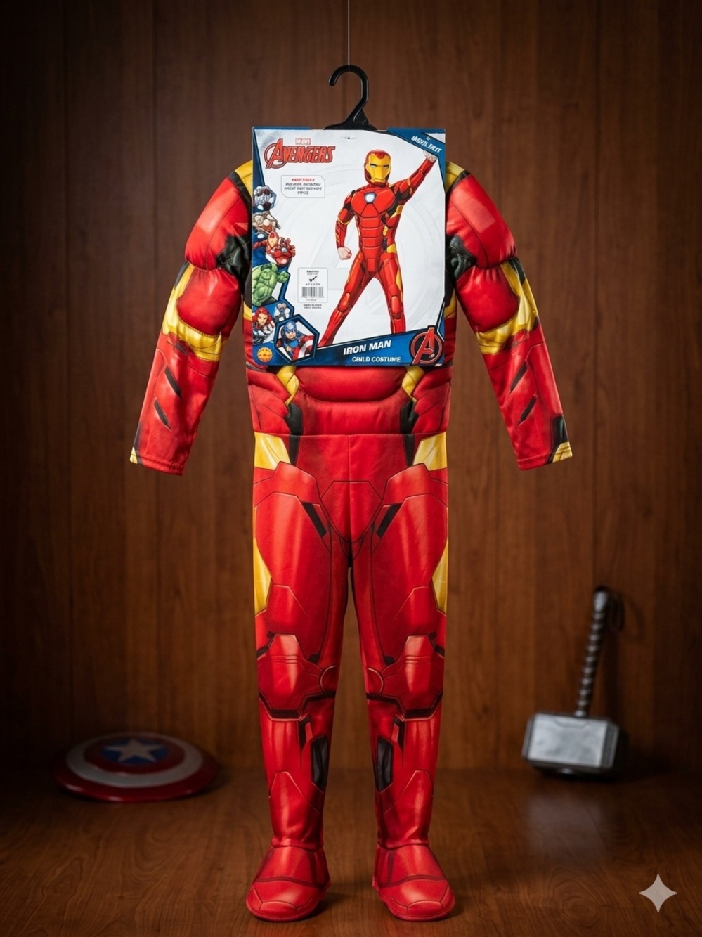 NWT Marvel Avengers Iron Man Deluxe Child Costume Med. 8-10 Muscle Chest Padded